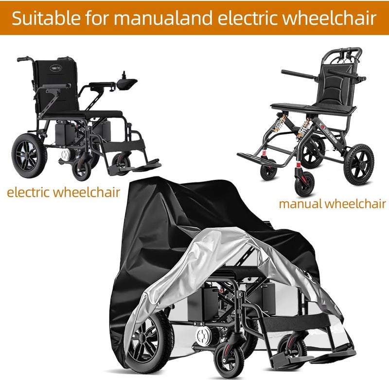 VEGARD Heavy Duty Waterproof & Dustproof Electric Wheelchair Cover - Prevent Rain, Wind, Dust, Sun & UV for Indoor & Outdoor Use - Image 4